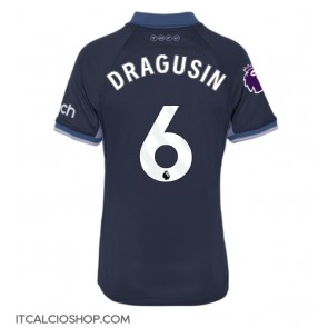 Tottenham Hotspur Radu Dragusin #6 Seconda Maglia Femmina 2023-24 Manica Corta